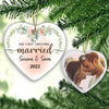 Personalized Our First Christmas Married Ornament, Custom First Christmas Married Ornament Gift, Wedding Couple Gift