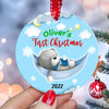 Personalized Baby&#39;s First Christmas Ornament, Baby Name Ornament, New Baby Gift
