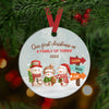 Personalized Christmas Ornament, Our First Christmas As A Family Of Three, New Mom And Dad Ornament, New Baby Gift