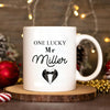 59838-Personalized Engagement Gift, Engagement Mug, One Lucky Mr Engagement Gifts for Couples Newly Engaged Unique Mug H0