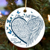56053-Personalized Memorial Ornament, Angel Wings Memorial Christmas Ornament, I Never Left You Ornament H1