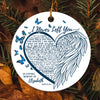 56050-Personalized Memorial Ornament, Angel Wings Memorial Christmas Ornament, I Never Left You Ornament H0