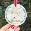 Personalized First Christmas Married Ornament, Our First Christmas Married As Mr And Mrs Ornament