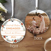 Personalized First Christmas Engaged Gift For Couple Anniversary Christmas Ornament