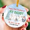 Christmas Gift For Daddy To Be, Gift From Bump, Gift For Expecting Dad Ornament