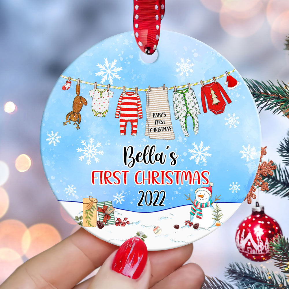 Personalized Baby's First Christmas Ornament, Baby's 1st Christmas Ornament, Baby's Christmas Gifts