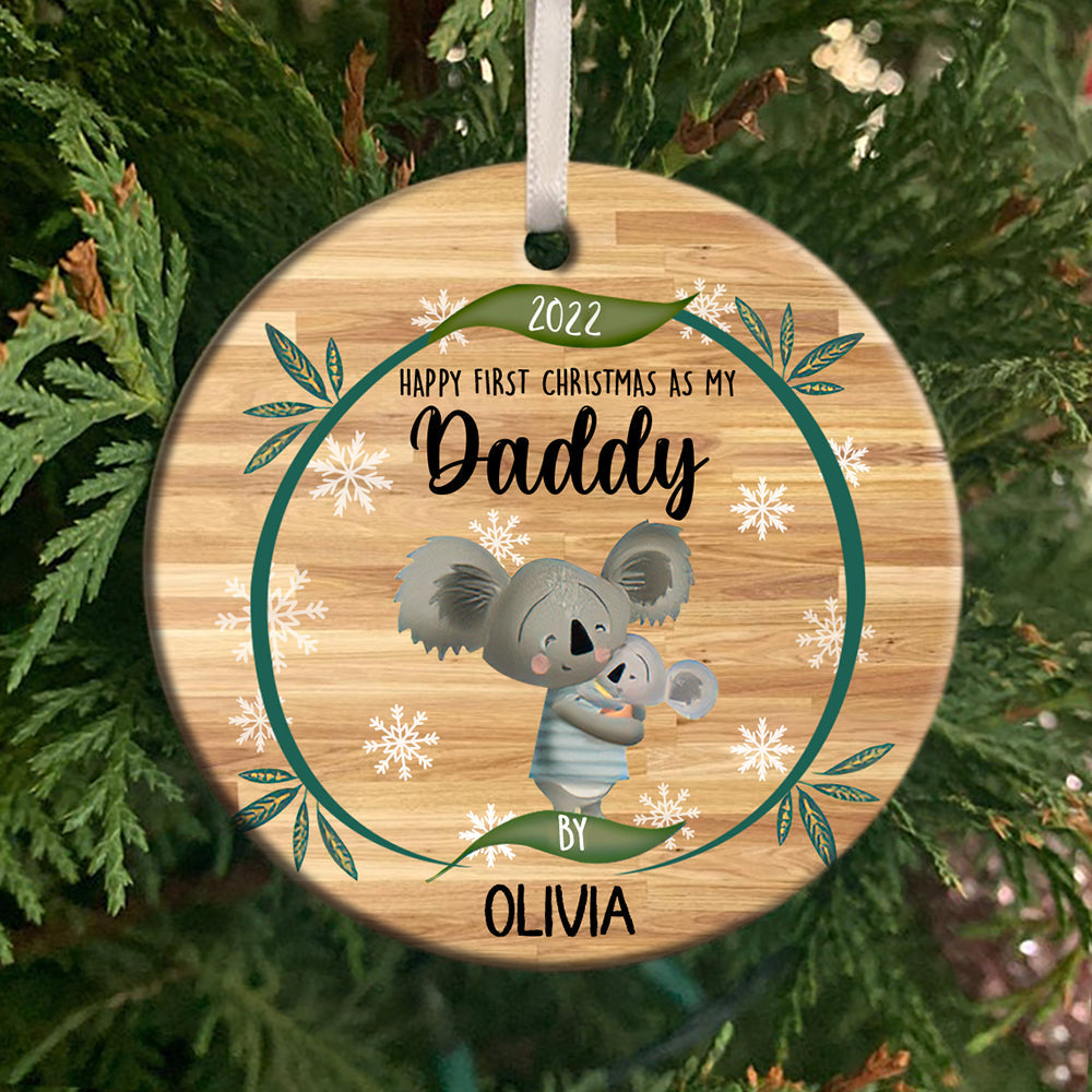 Personalized Christmas Gift For Dad Ornament, Dad's First Christmas Ornament, First Time Dad Gifts