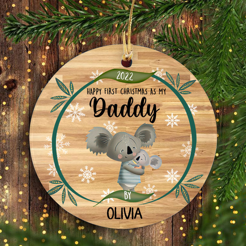 Personalized Christmas Gift For Dad Ornament, Dad's First Christmas Ornament, First Time Dad Gifts