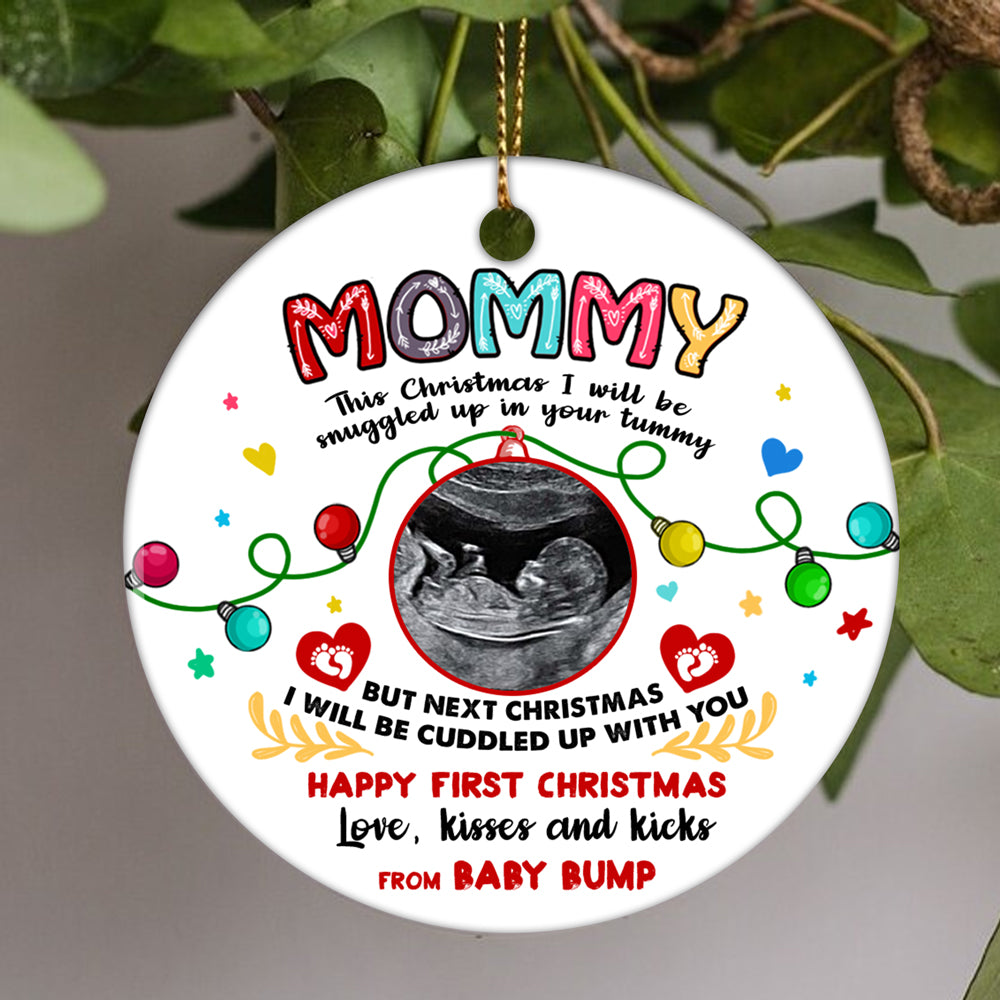 Personalized Mom To Be Christmas Ornament With Sonogram, Christmas Gift For  Mom To Be From The Bump, Mommy's First Christmas Gift - Best Personalized  Gifts For Everyone