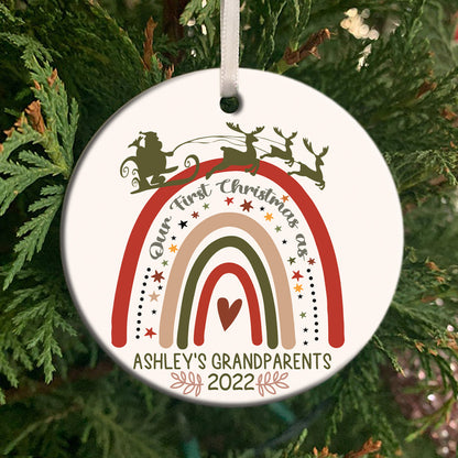 Personalized First Christmas As Grandparents Ornament, First Christmas As Grandma And Grandpa, Gift For Grandparents