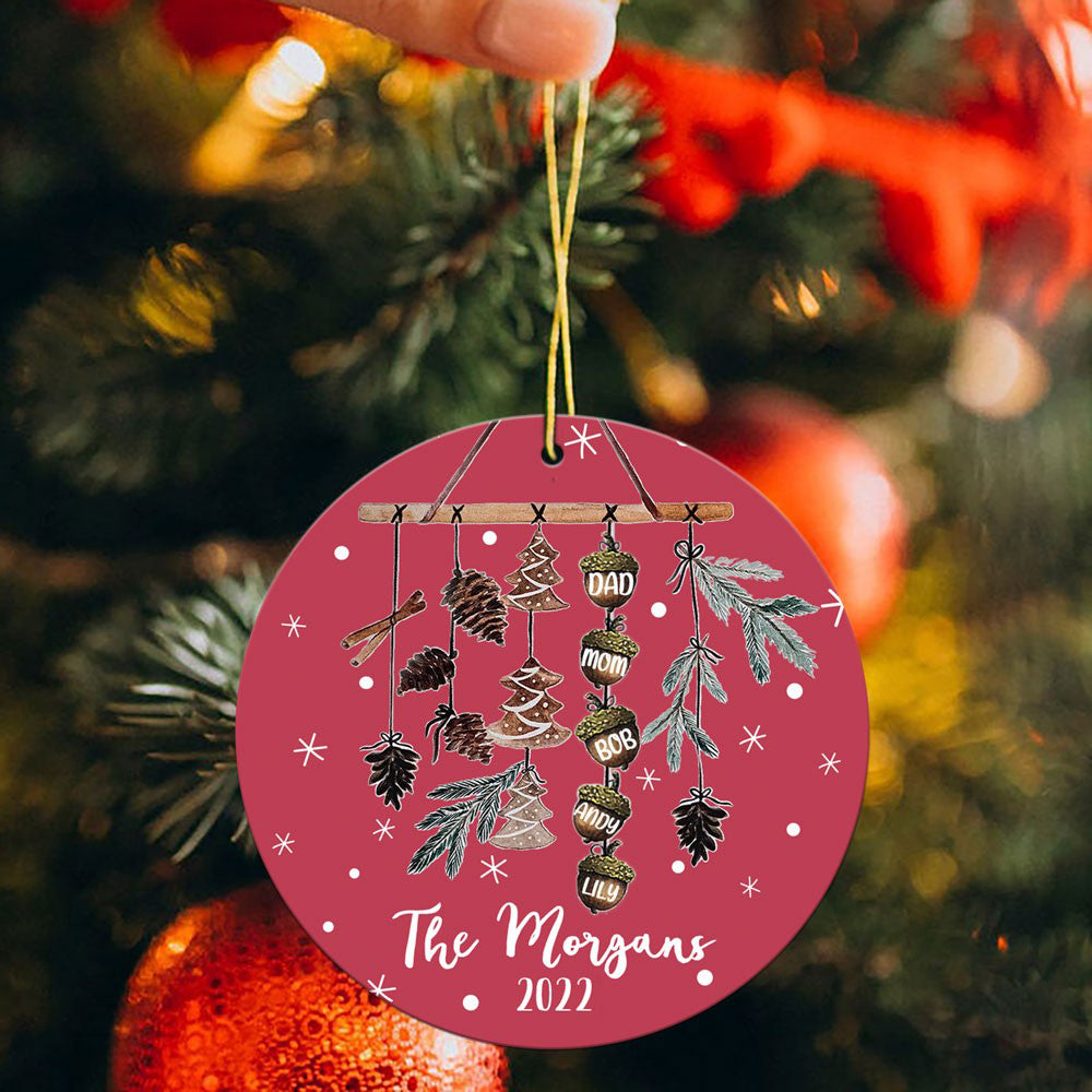 Personalized Family Christmas Ornament, Custom Family Ornament, Family Name Ornament