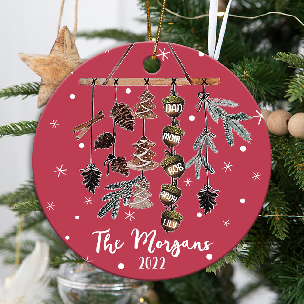 Personalized Family Christmas Ornament, Custom Family Ornament, Family Name Ornament