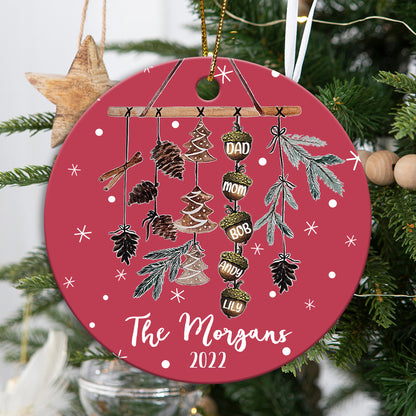 Personalized Family Christmas Ornament, Custom Family Ornament, Family Name Ornament