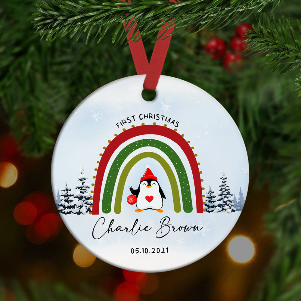 58009-Personalized Baby's First Christmas Ornament, Baby's 1st Christmas Ornament, Baby's First Christmas Gifts H0