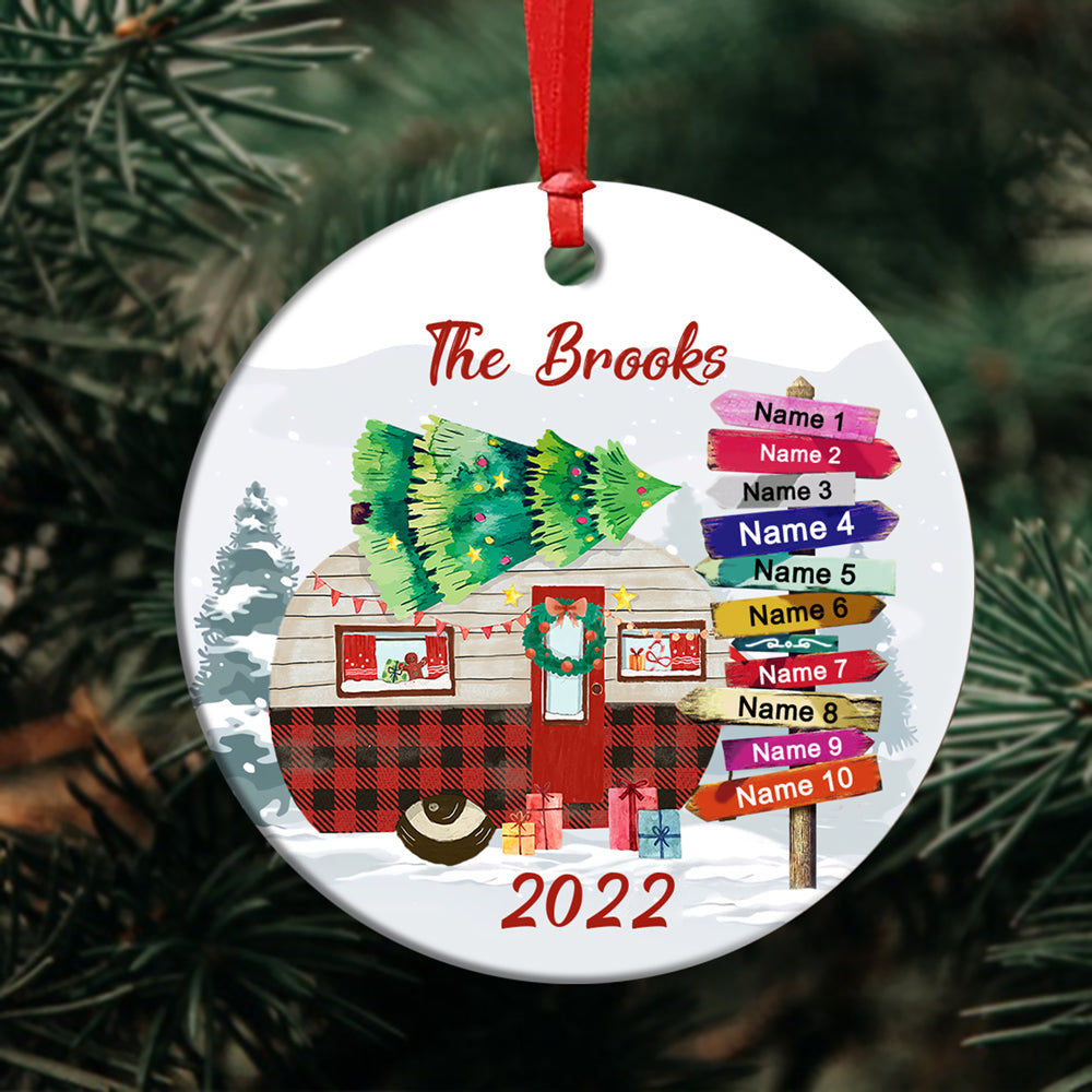 Personalized Family Christmas Ornament, Custom Family Ornament, Family Name Ornament