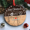 Personalized First Christmas In New Home Ornament, New Home Christmas Ornament, Our First Home Ornament, Custom Map Ornament