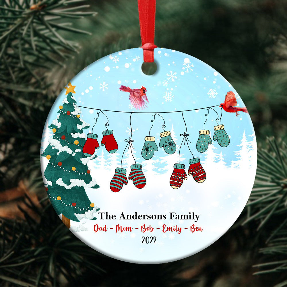 Personalized Family Ornaments, Custom Family Christmas Ornament, Family Name Ornament