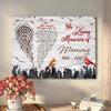 60615-Personalized Sympathy Gift Memorial Canvas Cardinal Bird, In Loving Memories Of Mom Canvas H1