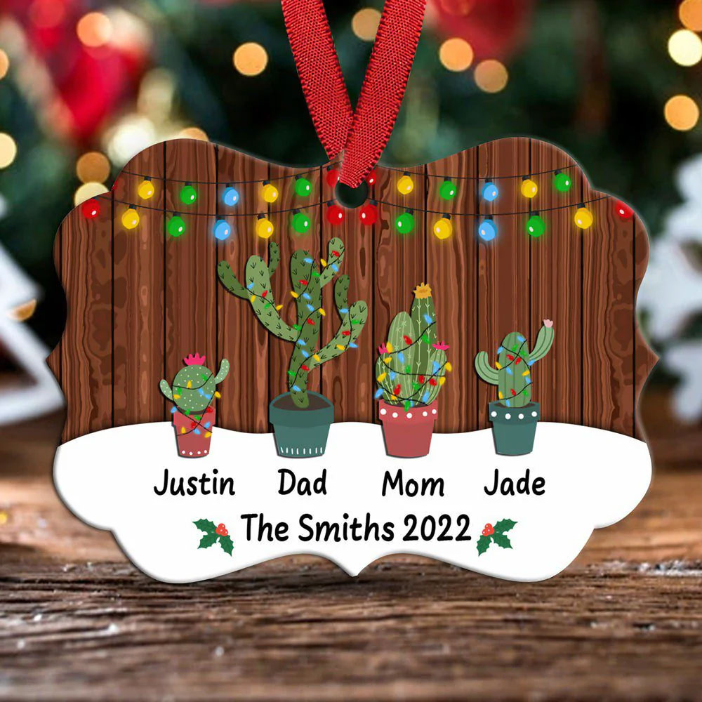 Personalized Family Christmas Ornament, Custom Family Ornament, Family Name Ornament