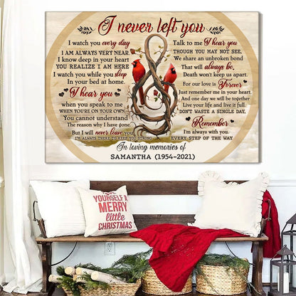 60598-Personalized Memorial Canvas, I Never Left You Canvas H0