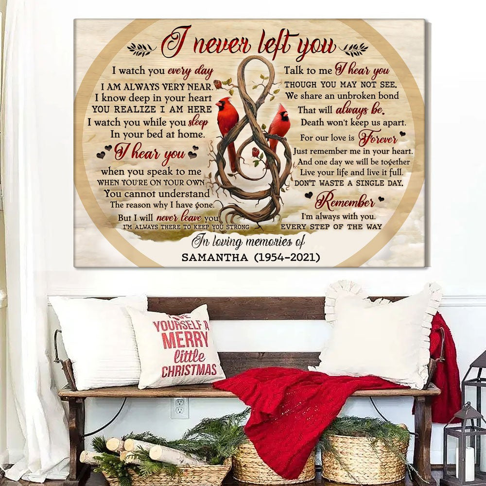60595-Personalized Memorial Canvas, I Never Left You Canvas H0