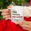 61676-Personalized I&#39;m A Mom, Grandma And Great Grandma Mug, Christmas Gift For Grandma Mug, Great Grandma Gift H0