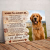 Personalized dog poem memorial gifts for dog lover canvas