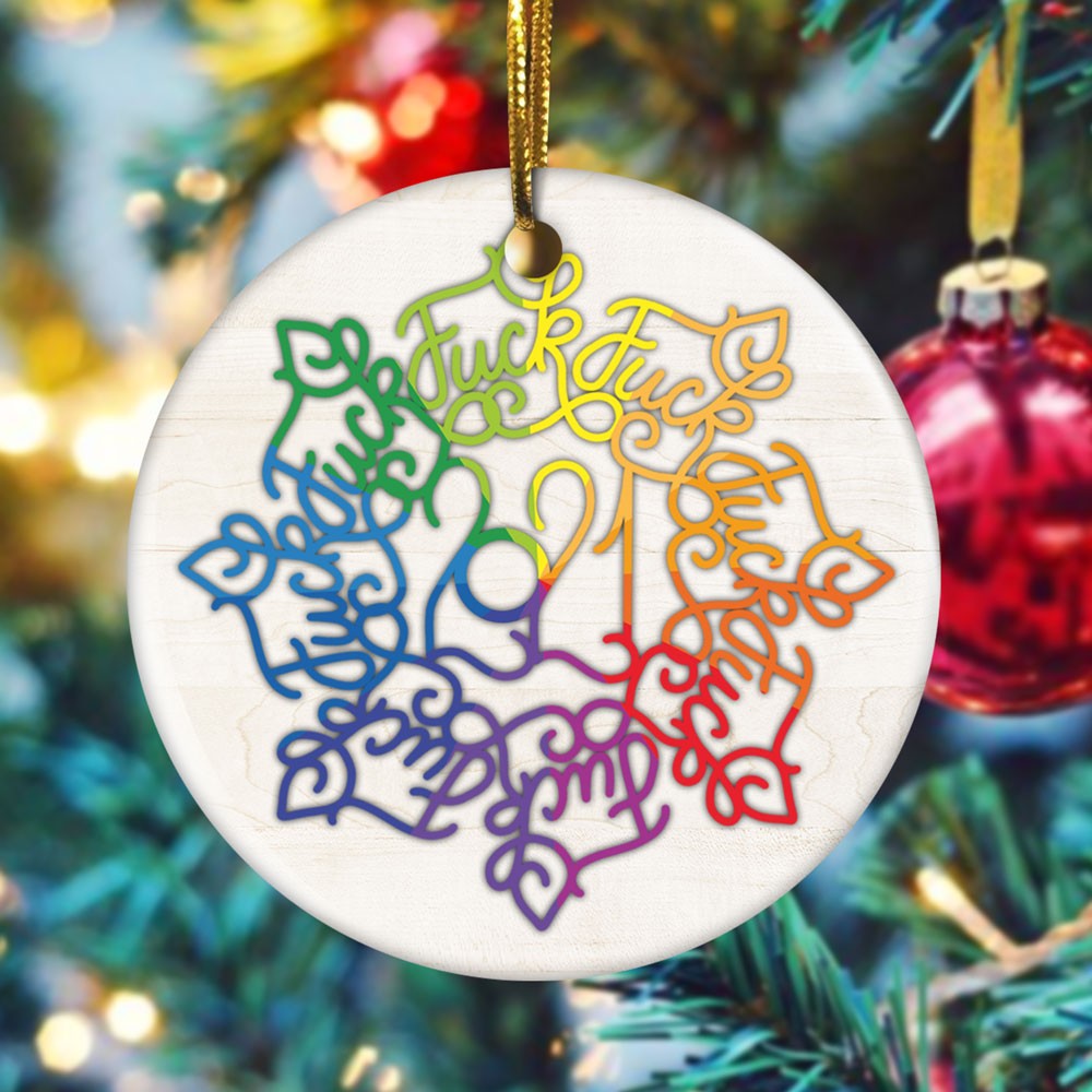62091-Fuckflake 2021 Naughty Christmas Holiday Gifts Ornament H1