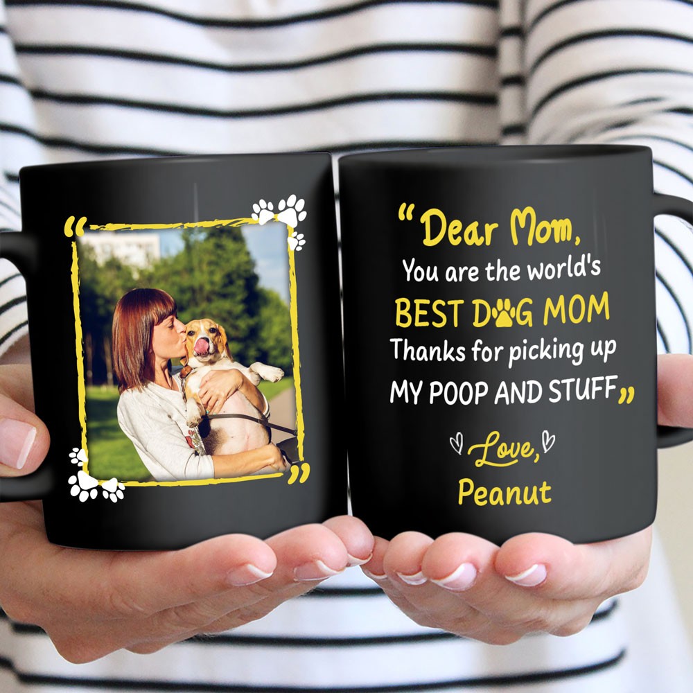 62082-Personalized Dog Mom Mug, Funny Dog Mom Gift, Custom Dog Mom Coffee Mug H0