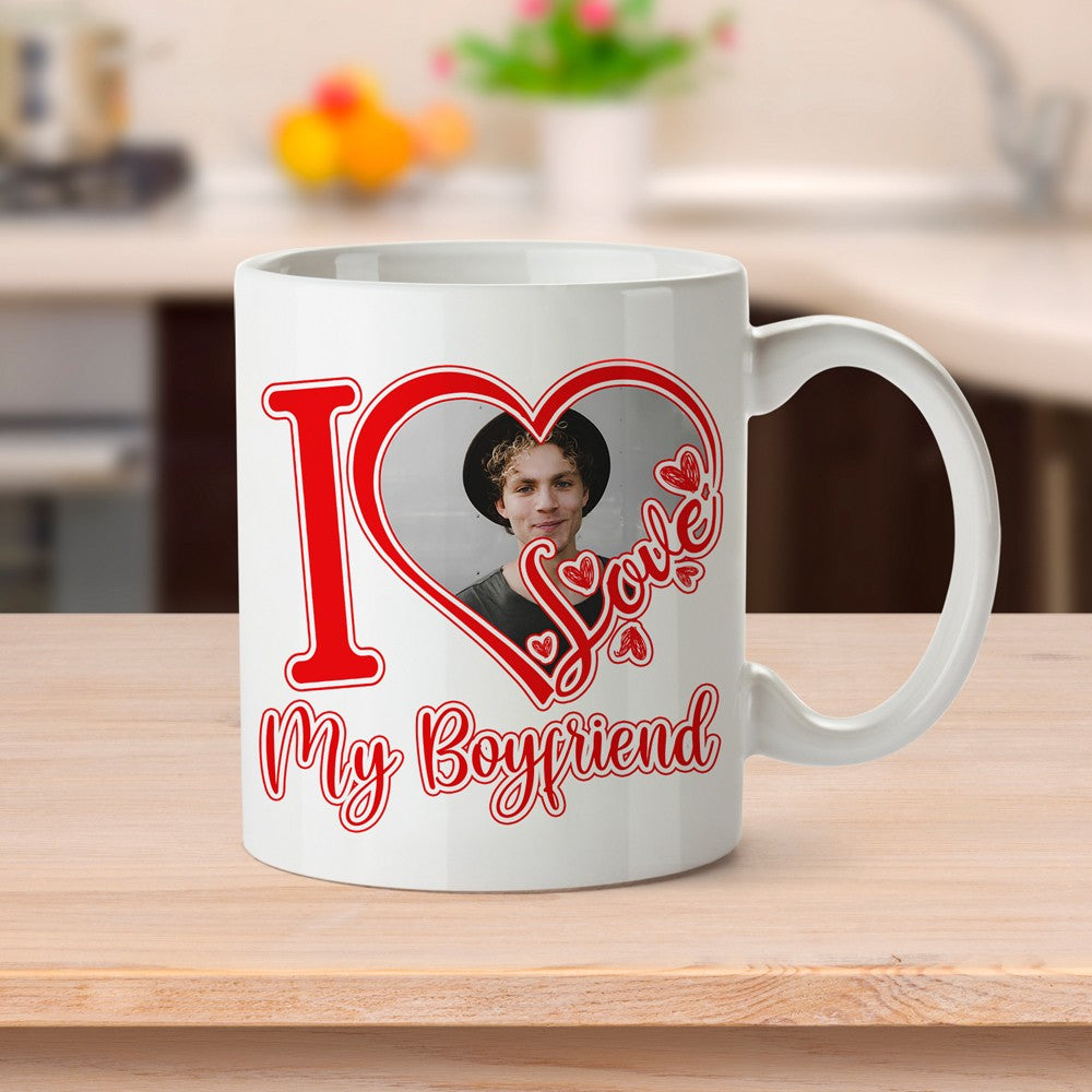 63118-Personalized I Love My Boyfriend Mug, Valentine's Day Gift For Boyfriend, Girlfriend Mug H0