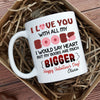 63901-Personalized Funny Valentines Gift For Him, First Valentine Gift For Boyfriend I Love You With All My Boobs Mug, Naughty Valentines Day Mug, Mens Valentines Gifts H1