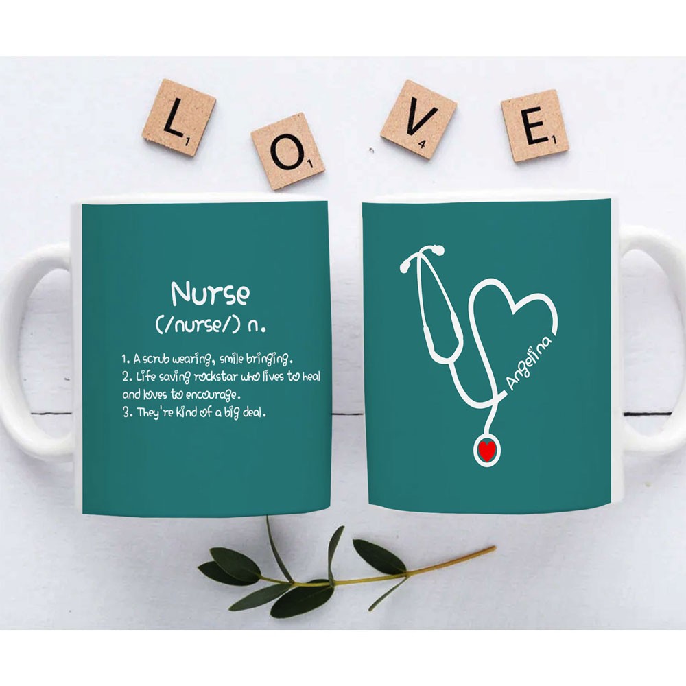 64127-Personalized Nurse Definition Stethoscope Gift For Nurse Week Gifts Mug H0
