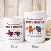 77440-Mom And Daughter Long Distance Custom State Funny Personalized Mug H0
