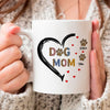 77441-Dog Mom Leopard Paw Print Custom Dogs Name Personalized Mug H3