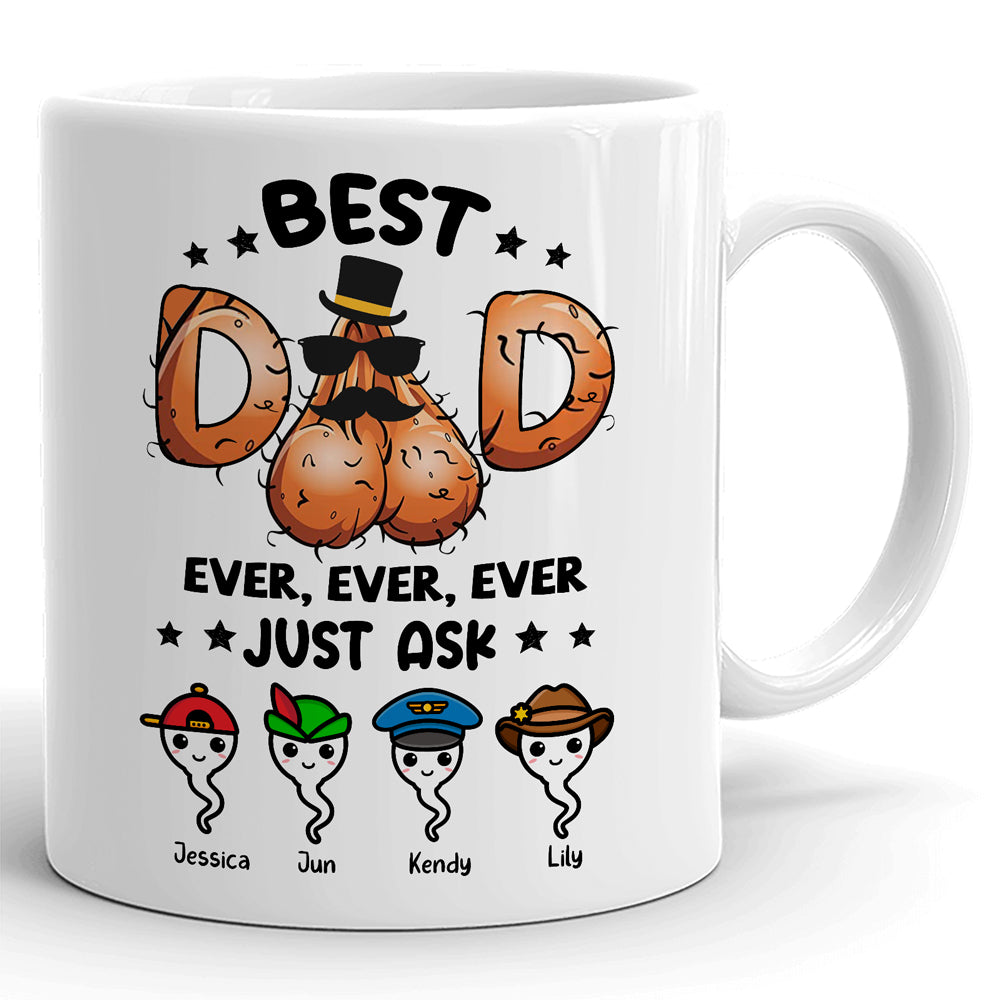 73536-Best Dad Ever Funny Dad Cute Sperm Personalized Mug H1