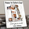 74033-First Time Dad New Dad 1st Father&#39;s Day Meaningful Personalized Canvas H3