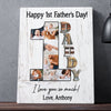 74030-First Time Dad New Dad 1st Father&#39;s Day Meaningful Personalized Canvas H2