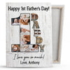 74025-First Time Dad New Dad 1st Father&#39;s Day Meaningful Personalized Canvas H0