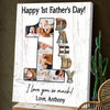 74028-First Time Dad New Dad 1st Father&#39;s Day Meaningful Personalized Canvas H1