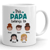 73864-This Grandpa Belongs To Kids Boy Girl Cute Papa Personalized Mug H0
