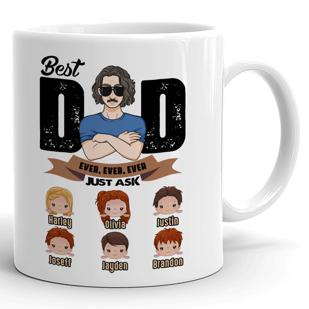 73859-Best Dad Ever Dad And Daughter Son Cool Dad Personalized Mug H0