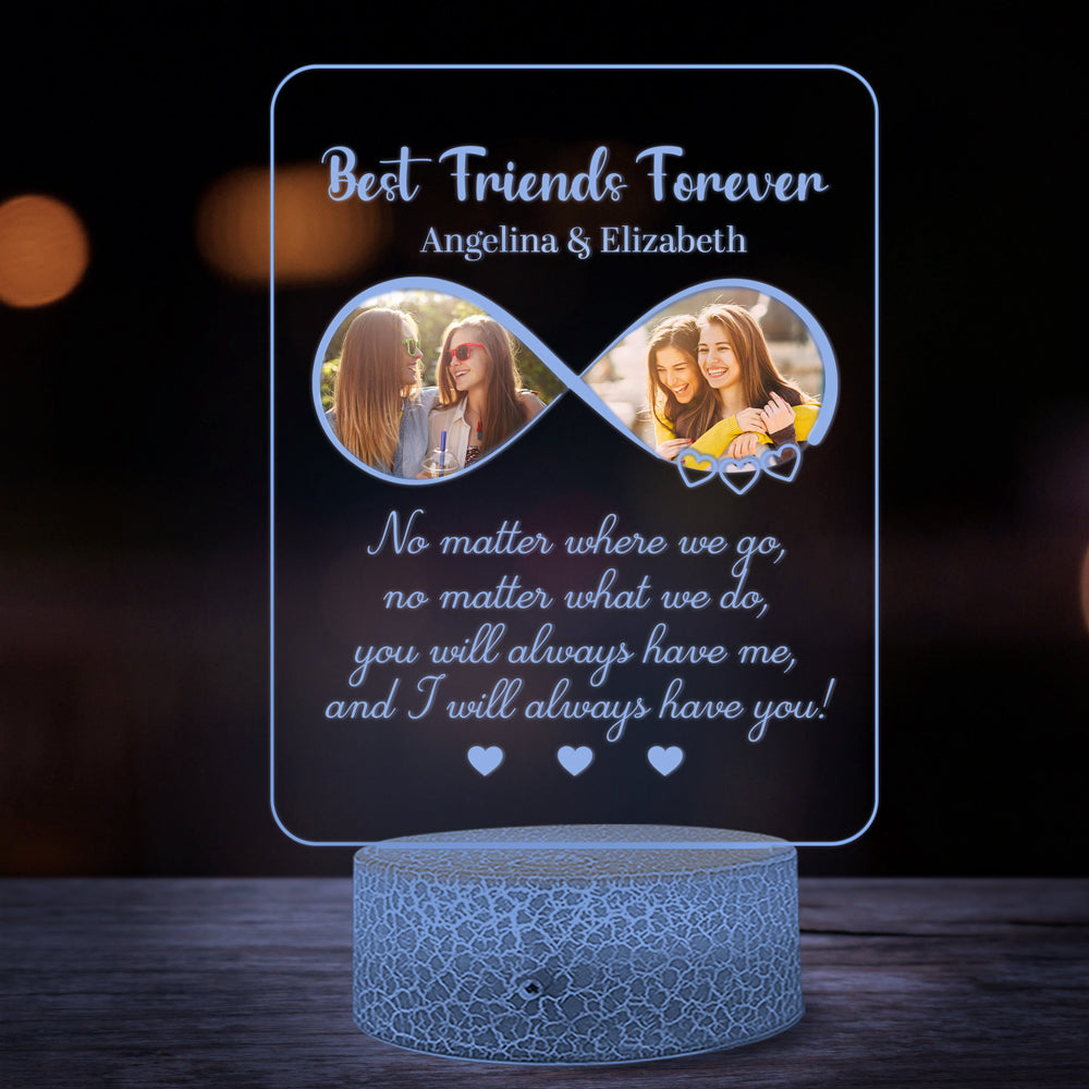 Best Friends Meaningful Photo Personalized Night Light