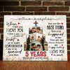 77308-Wedding Anniversary Couple Wife Husband I Love You Personalized Canvas H8