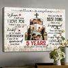 77307-Wedding Anniversary Couple Wife Husband I Love You Personalized Canvas H5