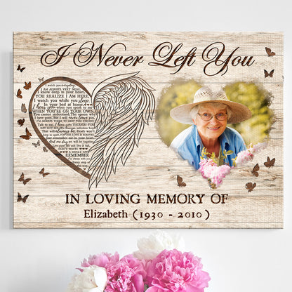78459-Angel Wings Memorial Sympathy Loss Of Mom Dad Personalized Canvas H4