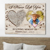 78450-Angel Wings Memorial Sympathy Loss Of Mom Dad Personalized Canvas H1