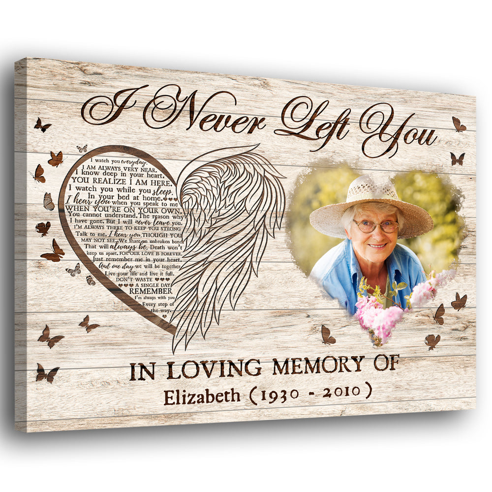 78443-Angel Wings Memorial Sympathy Loss Of Mom Dad Personalized Canvas H3
