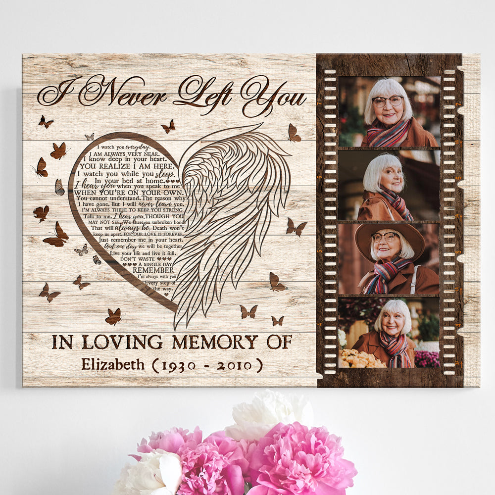 78448-Angel Wings Memorial Sympathy Loss Of Dad Mom Personalized Canvas H2