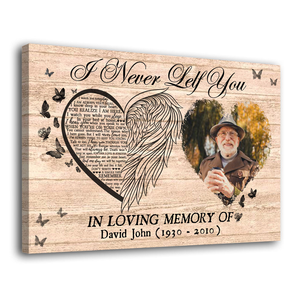 77850-Angel Wings Memorial Sympathy Loss Of Beloved One Personalized Canvas H5