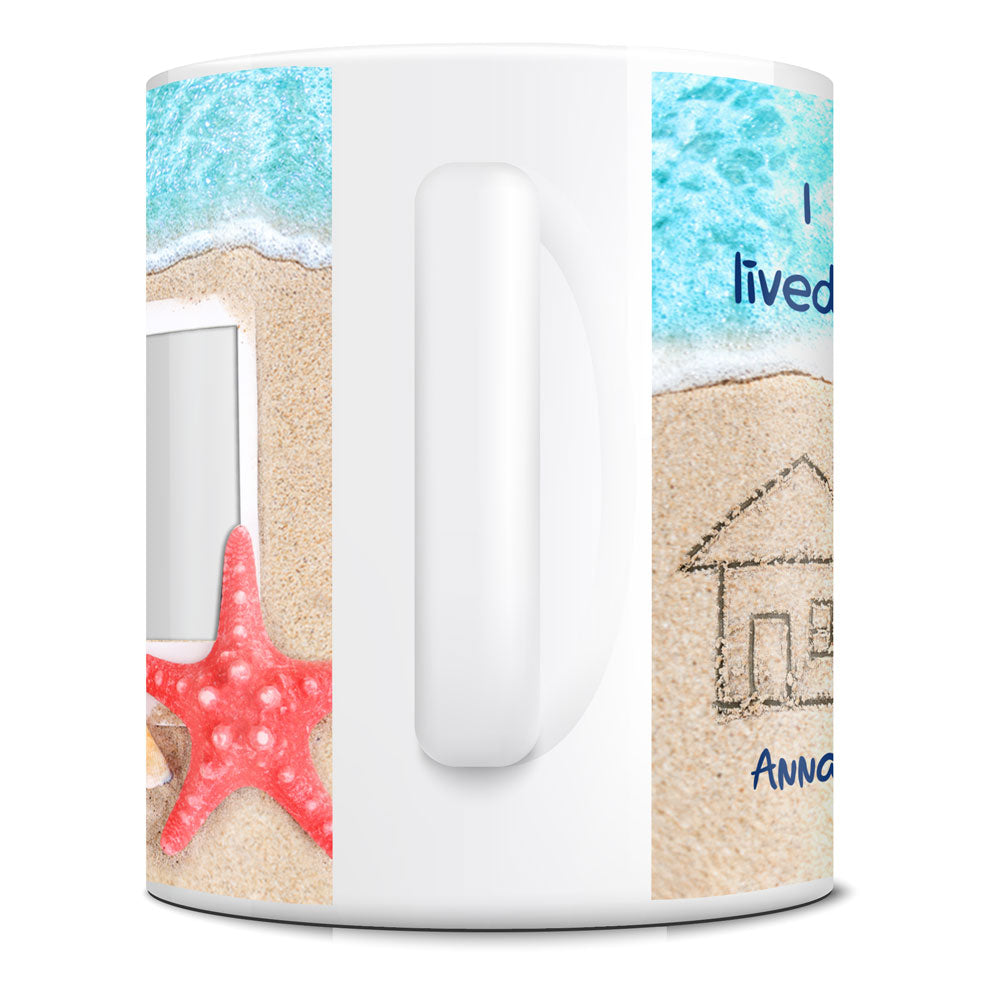 77847-I Wish You Lived Next Door Sand Beach BFF Meaningful Personalized Mug H0
